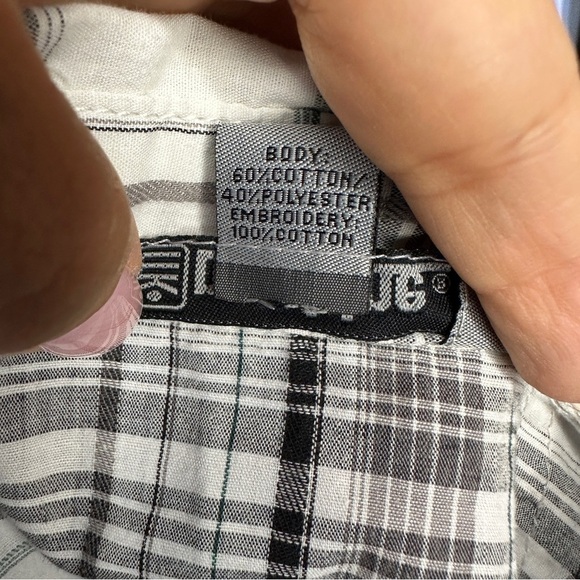 Machine Men’s Plaid Long Sleeve Shirt – Embroidered Western Style – Size M - Picture 13 of 15